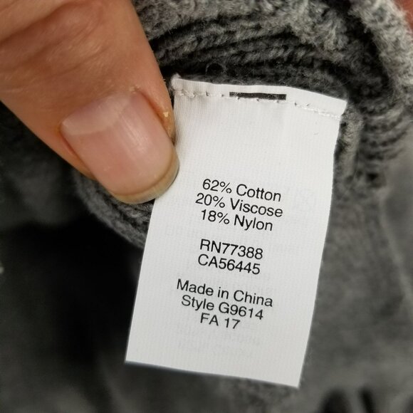 Madewell Sweater Womens Small Gray Crew Neck Tie Wrist Crew Neck Pullover - Picture 6 of 7